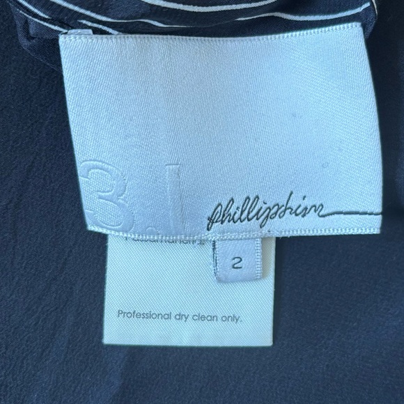 3.1 Phillip Lim Black White Striped Keyhole Silk Sleeveless Tank Blouse Size 2 - Picture 5 of 8